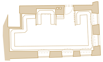 Grundriss des Eckstüberls in der Hoftaverne Ziegelböck für kleine Seminare Meetings und Besprechungen